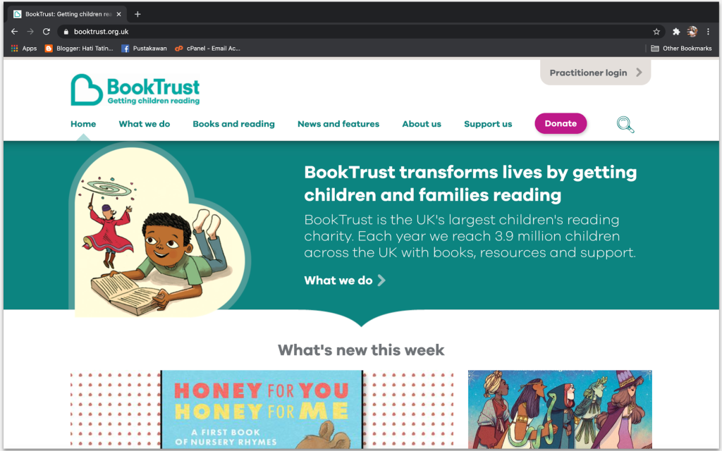 Membaca Buku Online di BookTrust - Pustakawan Mendunia